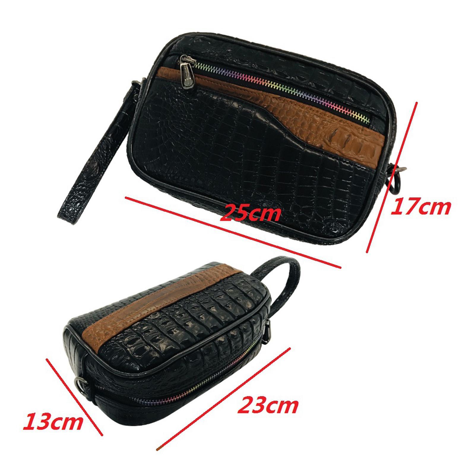 Hellery Men Handbag Mini Carrier Clutch Hand Bag Cards Travel Purse Wallet