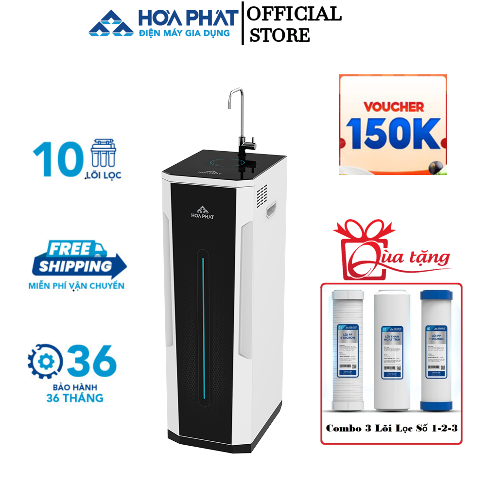 Máy lọc nước RO tủ đứng 10 lõi Hòa Phát HWS1B1022 - hiện đại uống trực tiếp tại vòi - bảo hành 36 tháng - Hàng Chính Hãng