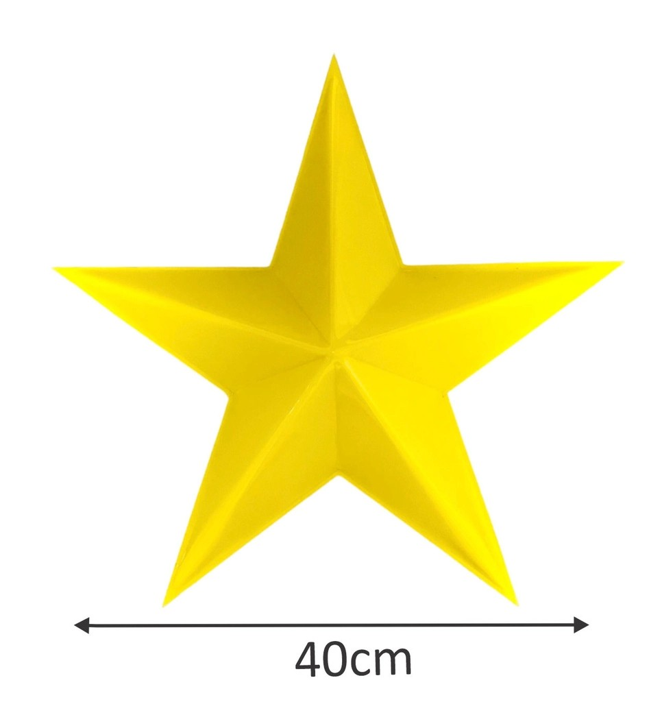 Ngôi sao mica vàng NSM40 40cm 2mm hút nổi