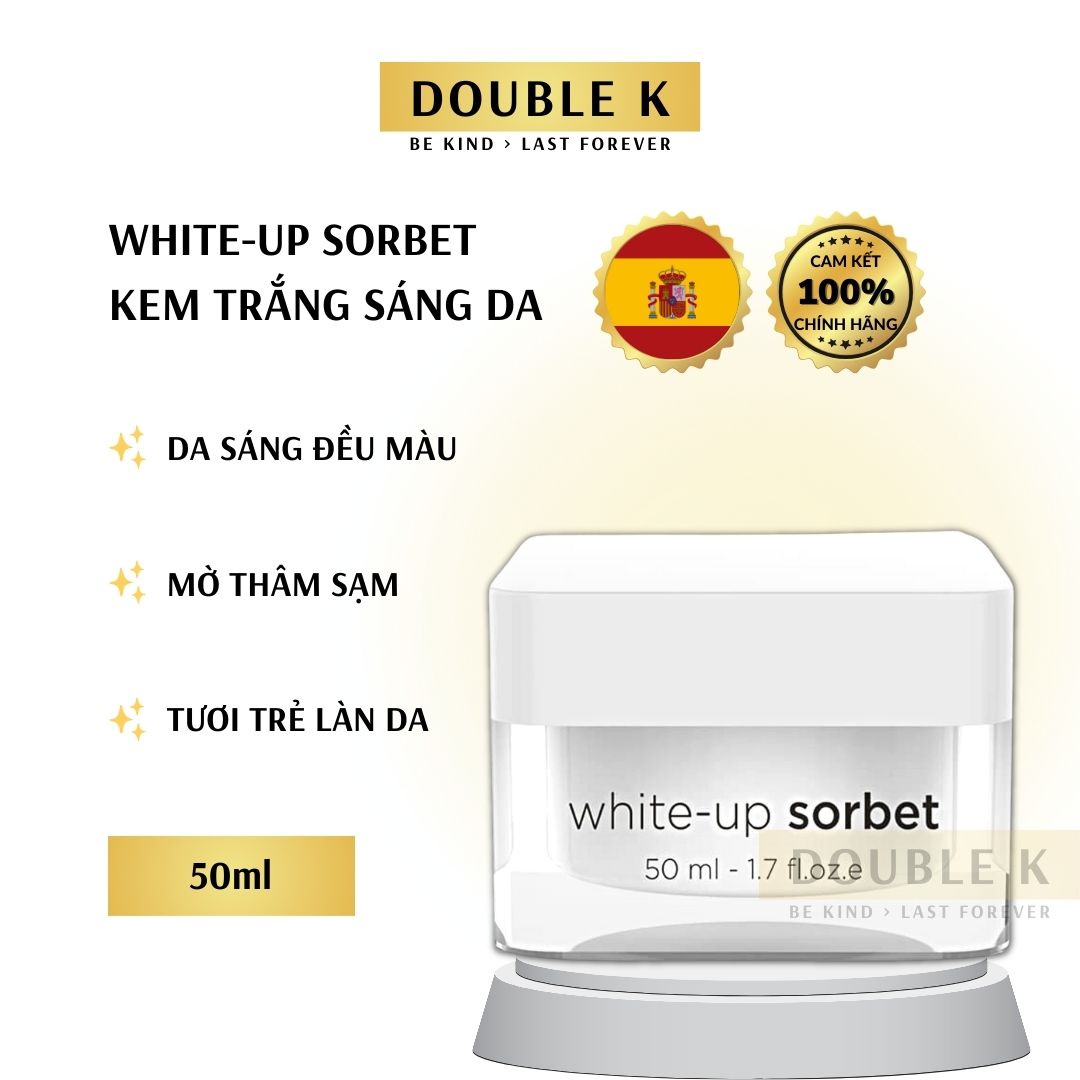 Ekseption White-Up Sorbet - Kem Dưỡng Trắng Sáng Da; Làm Mờ Thâm Sạm Nám - Double K