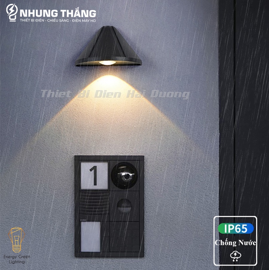 Đèn Tường Chiếu Biển Số Nhà - Rọi Tường DT-208 - Thân Nhôm - Ánh Sáng Vàng - Led Siêu Sáng 8w - Chống Nước - CÓ VIDEO