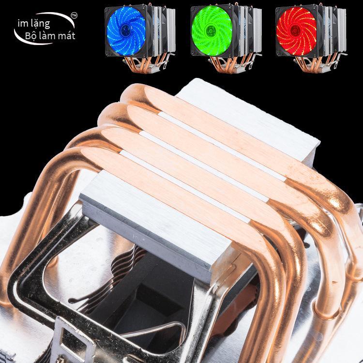 Bán Đặc Biệt CPU Tản Nhiệt 4 Ống Dẫn Nhiệt Máy Tính Quạt Để Bàn 1150 1151AMD Sử Dụng Có Thể Tùy Chỉnh