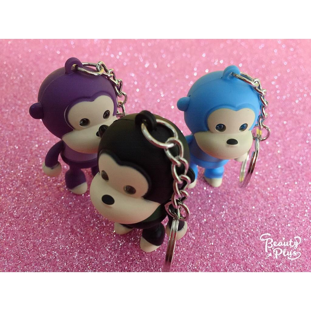 Móc Khóa Hình Khỉ có Đèn Led Phát Sáng với âm nhạc Độc Đáo-Móc khóa khỉ gắn đèn LED phát sáng dễ thương