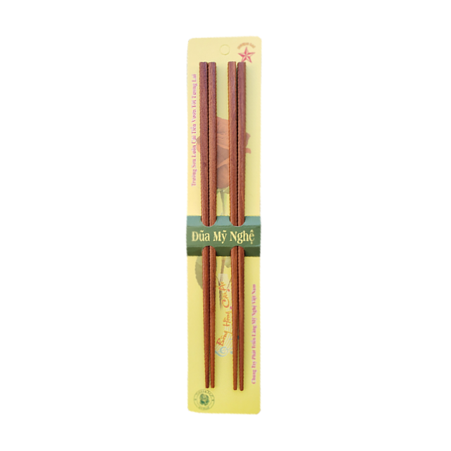 Bộ 02 Đôi Đũa Chiên Xào Xoay Hồng Dài 33 Cm - Đồ Gỗ Nhà Bếp Thương Hiệu Trường Sơn