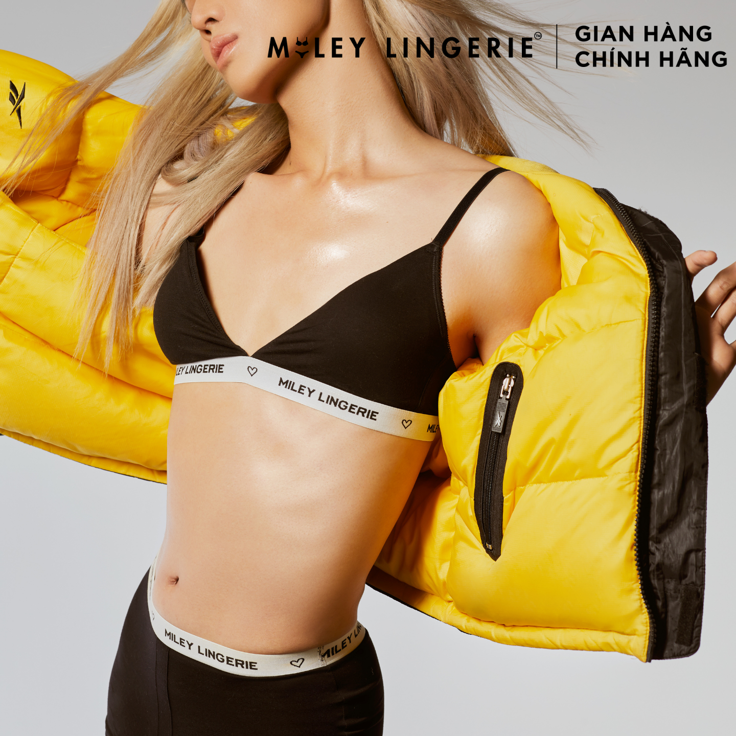 Áo Ngực Cổ V Vải Sợi Thiên Nhiên Lưng Logo Being Me Miley Lingerie