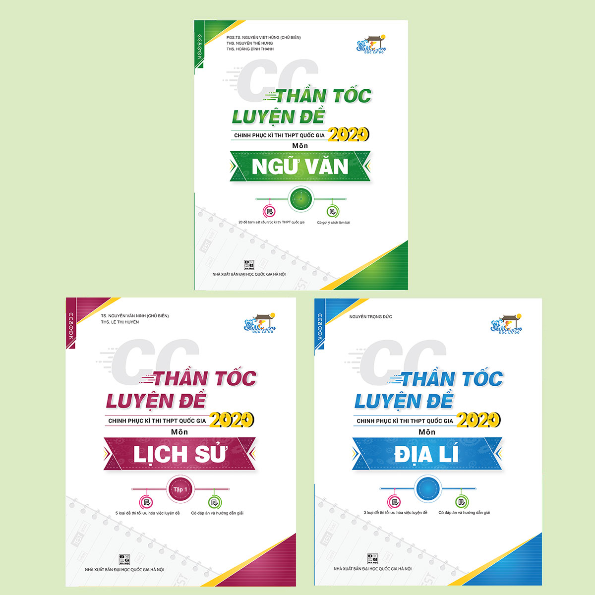 Combo CC Thần tốc luyện đề 2020 khối C môn: Văn - Sử - Địa (Tập 1)