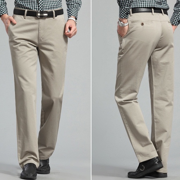 Quần kaki trung niên nam ống rộng dày đẹp
