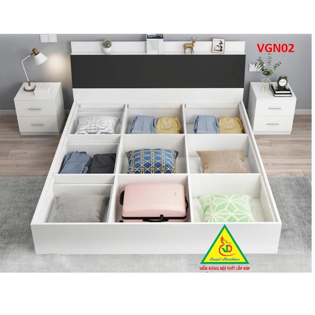 Giường ngủ gỗ MDF - kiểu dáng đơn giản hiện đại VGN02