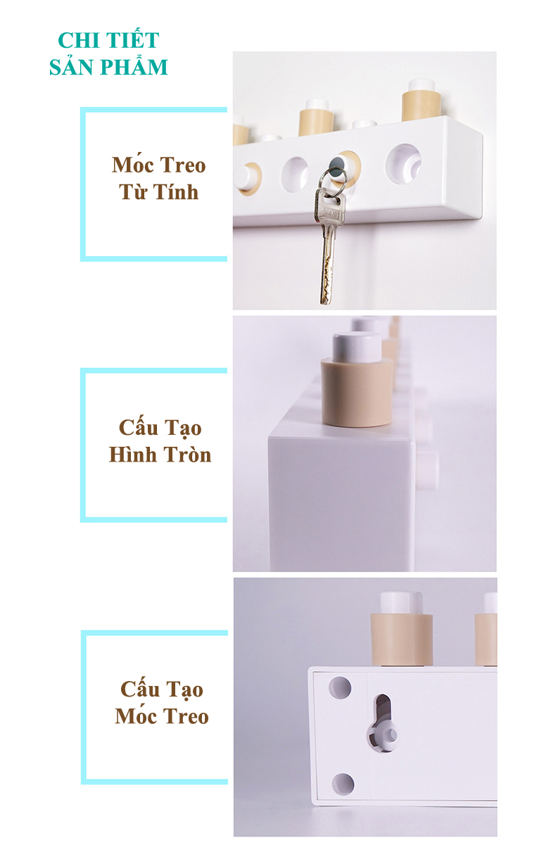 Bộ Móc Treo Quần Áo Nam Châm Thông Minh DIY