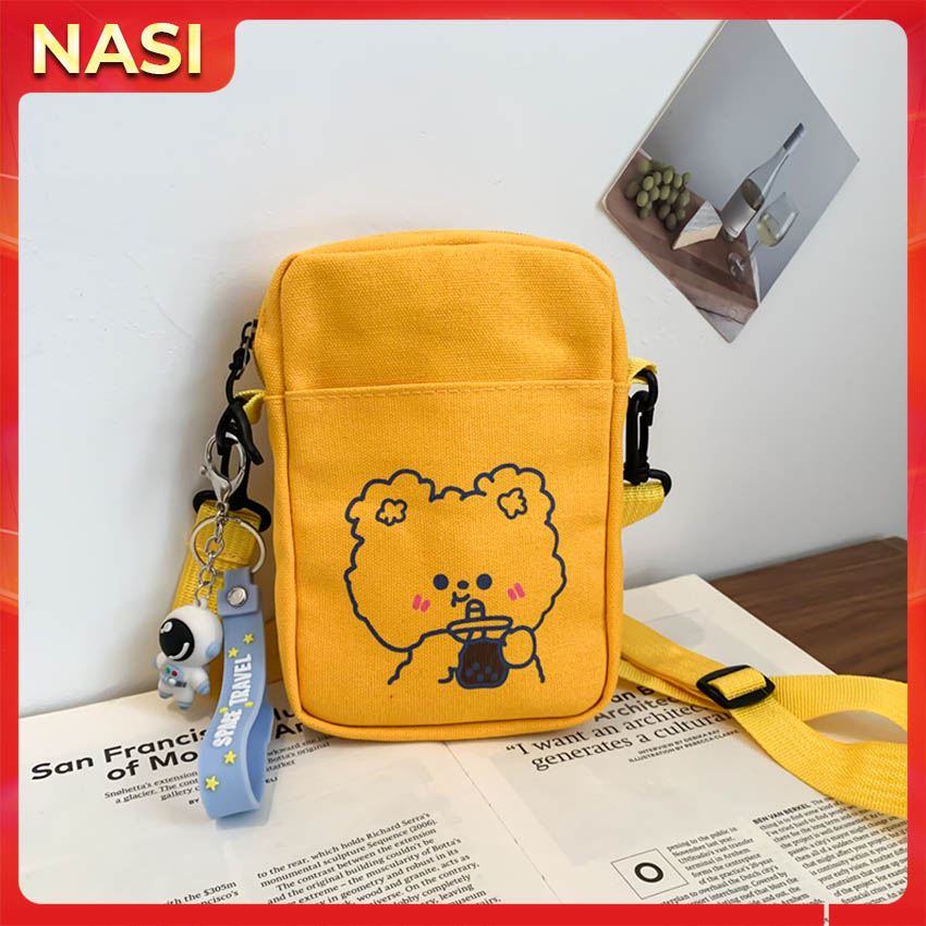 Túi đeo chéo NASI T1035 phong cách hàn quốc túi xách nữ đeo vai thời trang dạo phố dễ thương vải đẹp