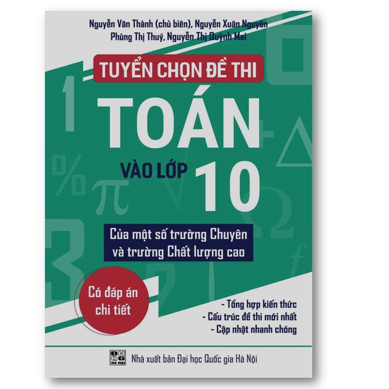 Sách - Combo 3 cuốn Tuyển chọn đề thi toán + văn + anh lớp 10