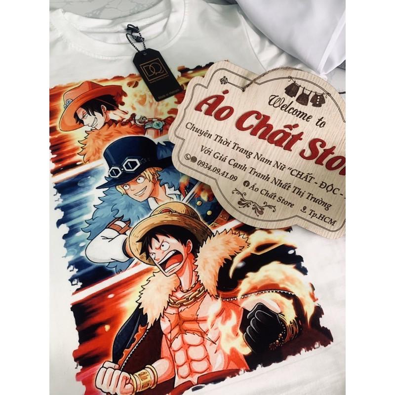 Áo thun Luffy, ACE, Sabo Vải Cotton Thái Mẫu Mới | Áo Phông One Piece Tshirt OP44