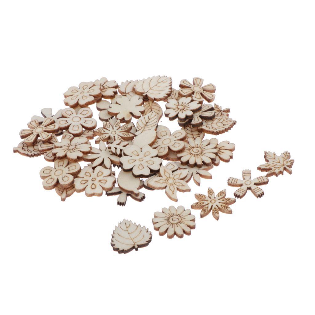 50 Miếng Gỗ Trang Trí DIY