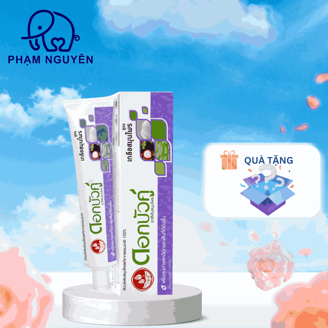 Kem đánh răng thảo dược hỗ trợ bảo vệ men răng và chăm sóc nướu Dokbuaku hương măng cụt và muối - 150g/Tuýp