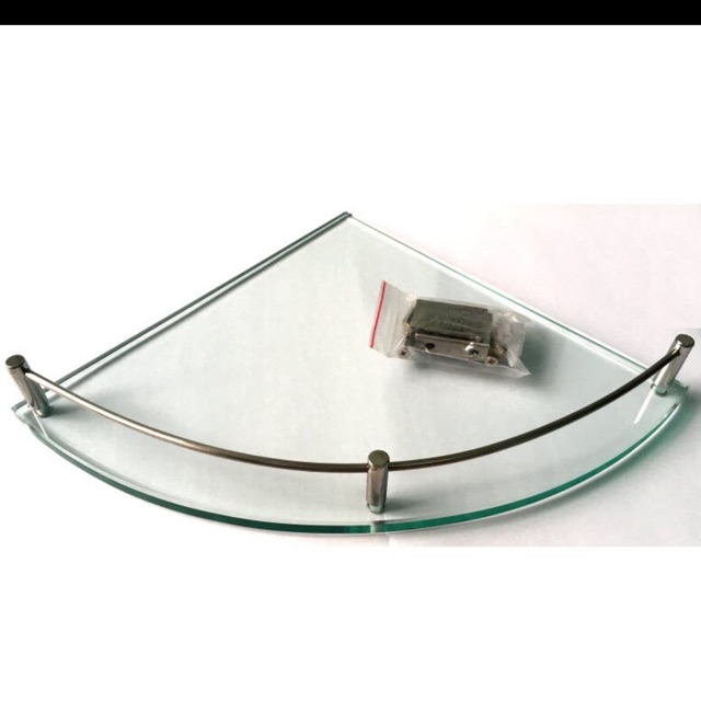 Kệ Kiếng Phòng Tắm – Kiếng dày 10 ly, Pas kiếng Inox 304