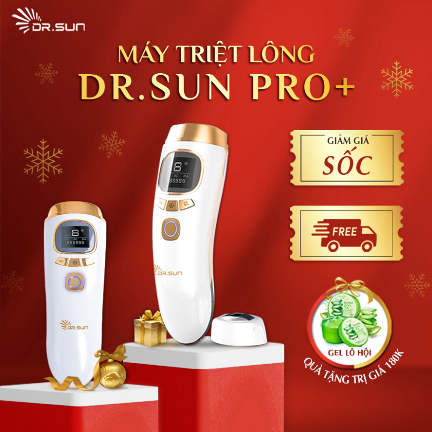 Máy triệt lông &amp; trẻ hoá da DrSun PRO+ Công nghệ ICE COOL