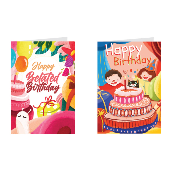 Thiệp sinh nhật Birthday - Combo 2c thiệp Greenwood