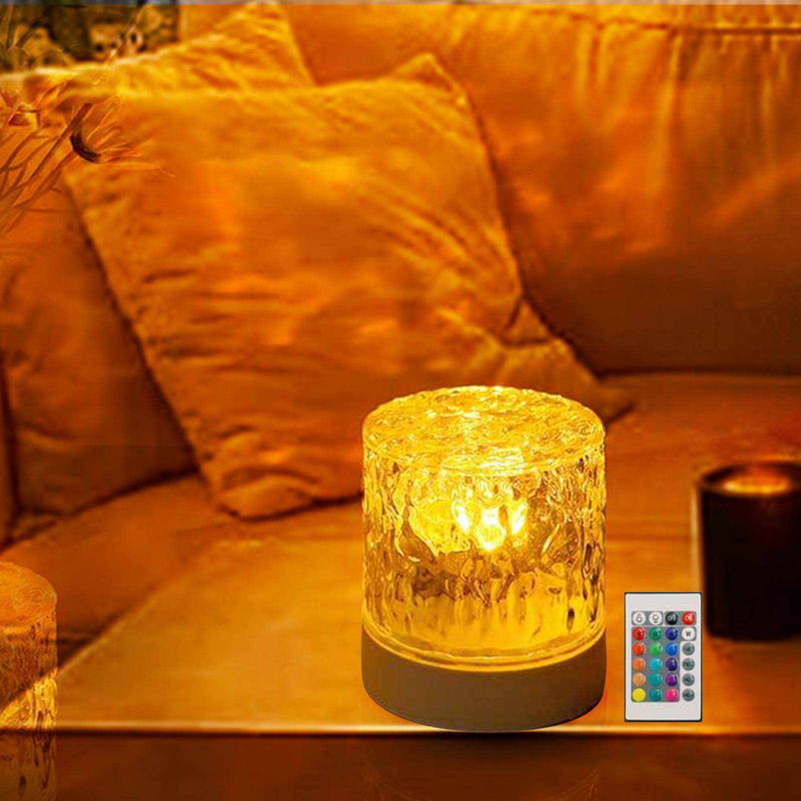 Dynamic Rotating Water Night Light, Atmosphere Lamp Night Light Romantic 16 Color with Remote for Bar Party