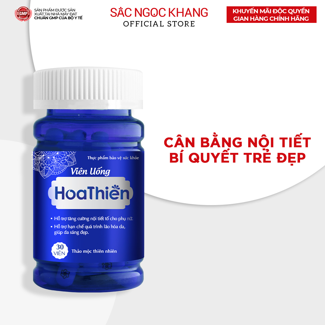 Viên Uống Hoa Thiên Hộp 30 Viên Giúp Đẹp Da Cân Bằng Nội Tiết Tố Cải Thiện Sinh Lý Nữ