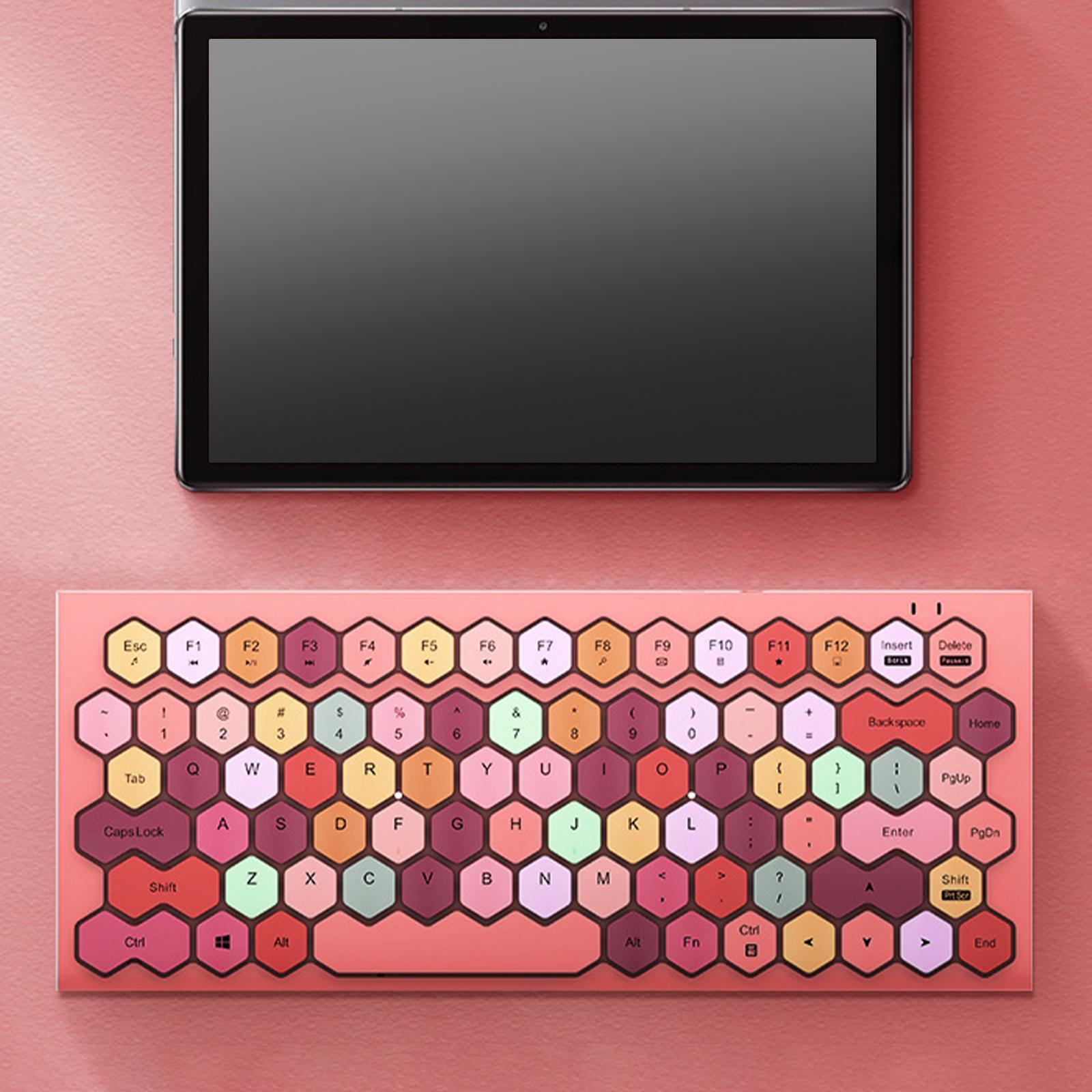 Wireless Bluetooth Keyboard, Typewriter Multimedia Keyboards for Phones Tablet Office