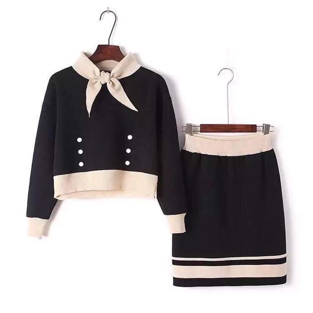 Set len cổ buộc nơ cao cấp SLNL
