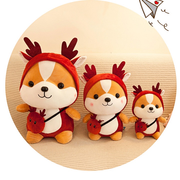 Gấu Bông Sóc Shiba Cosplay Ngộ Nghĩnh Chibi