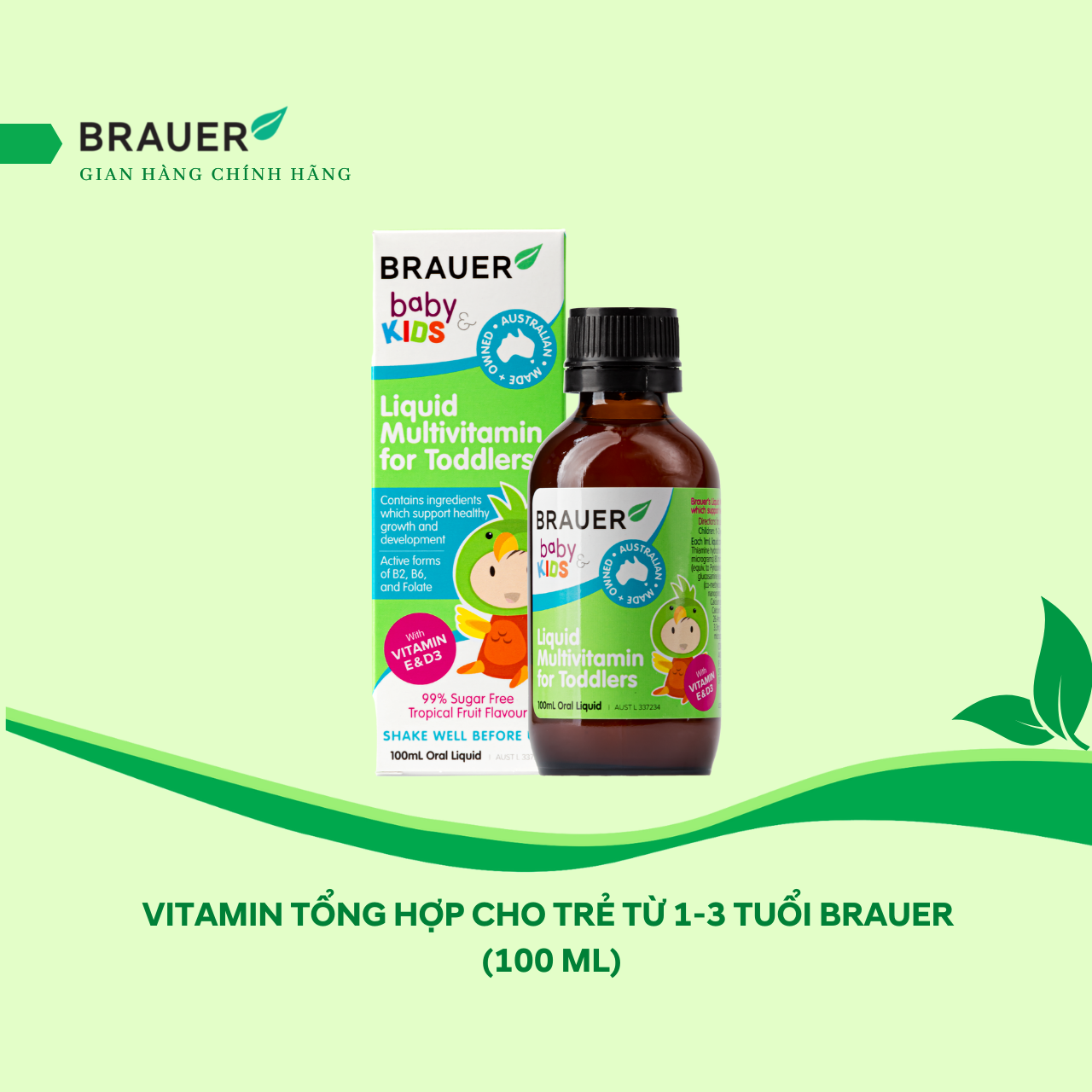 Brauer Vitamin Tổng Hợp cho trẻ tập đi từ 1 đến 3 tuổi