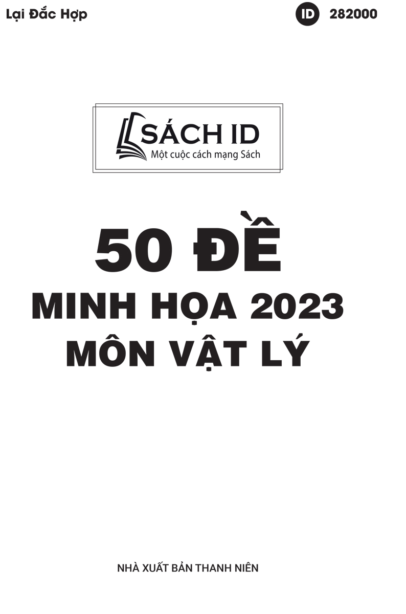 50 Đề Minh Họa 2023 Môn Vật Lý + Tặng Phiếu Trắc Nghiệm 40 Câu - MOON