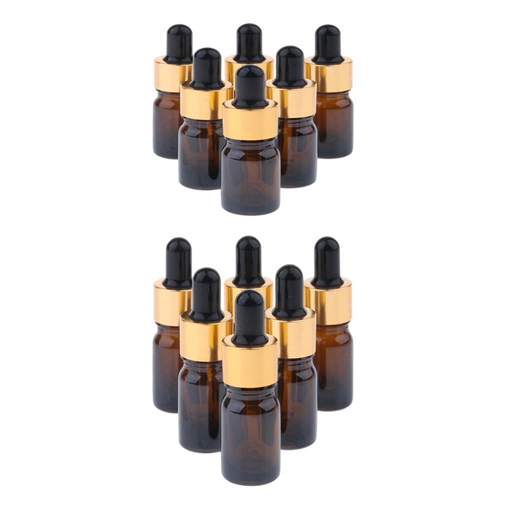 12 Pieces Amber Bottle Glass Bottle Essential Oil Perfume Bottle with Dropper for Everyday Use By Women