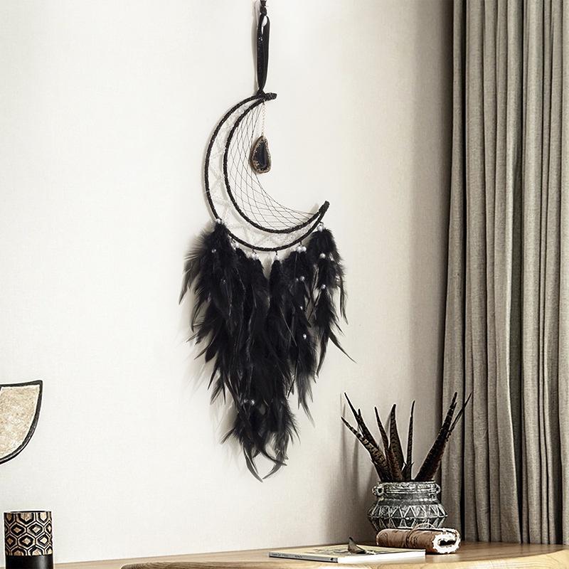 Đồ Treo Trang Trí Dreamcatcher Lông Vũ Lớn Nhiều Màu Loại Có Đèn