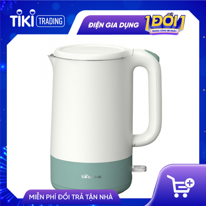 Ấm Siêu Tốc 1,7L Bear Công Suất Lớn, Bình Đun Nước Nóng Nhanh Pha Trà, Bền Bỉ ZDH-Q17B1 - Hàng Chính Hãng