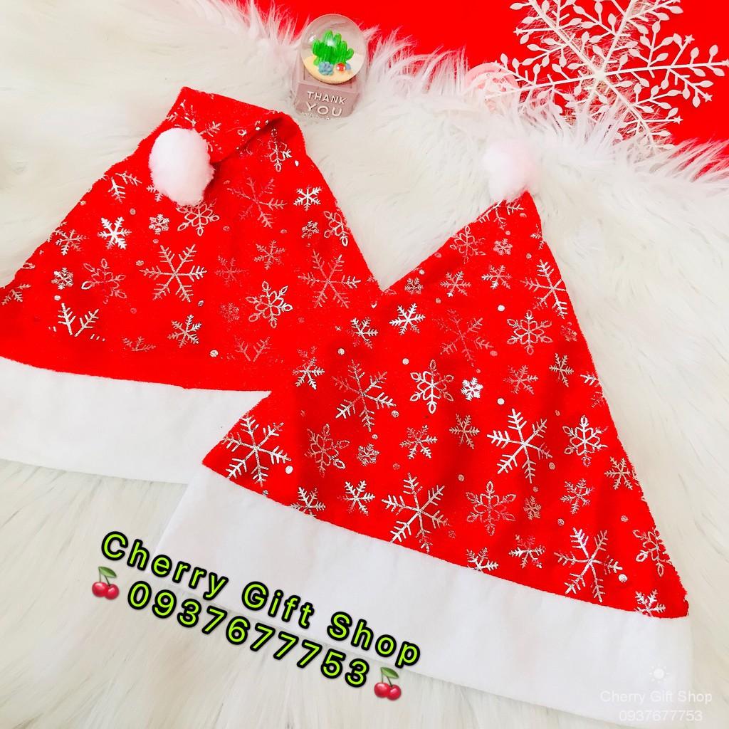 Nón Noel Vải Nhung Cao Cấp - Ảnh Shop Chụp