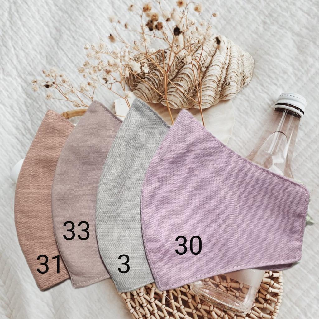 Khẩu trang linen tự nhiên 2 lớp thoáng khí T03