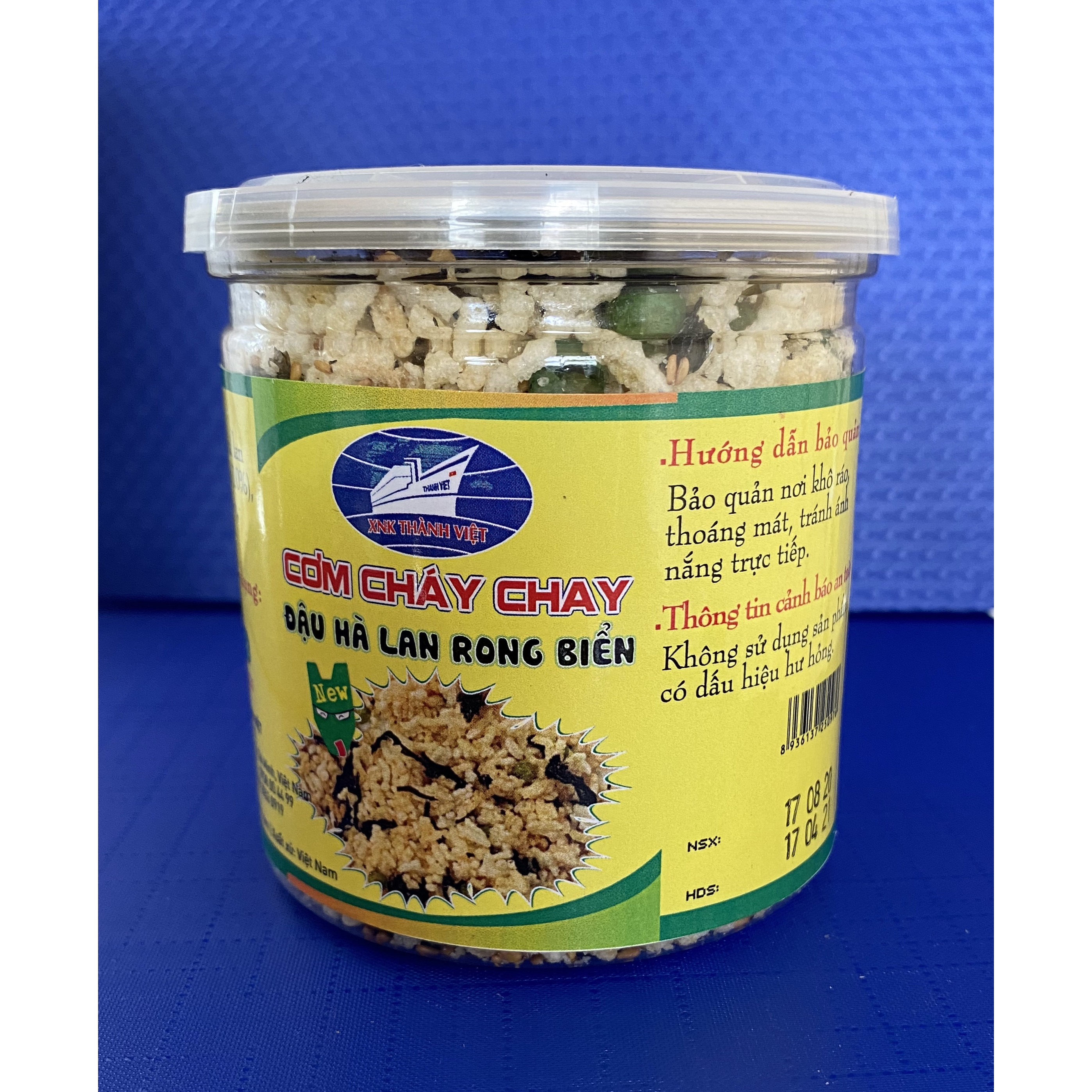 Cơm cháy chay đậu hà lan rong biển 100g hủ