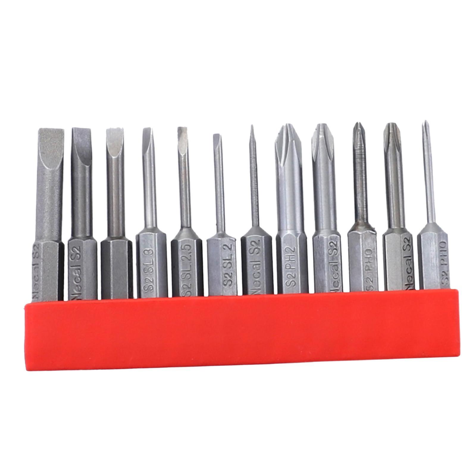 12x Magnetic Screwdriver Bit Set 1/4 inch Hex Shank for Computer Watch