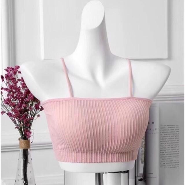 Hàng loaị 1- Áo lót, áo bra quây gân tăm hai dây chất cotton siêu thấm hút