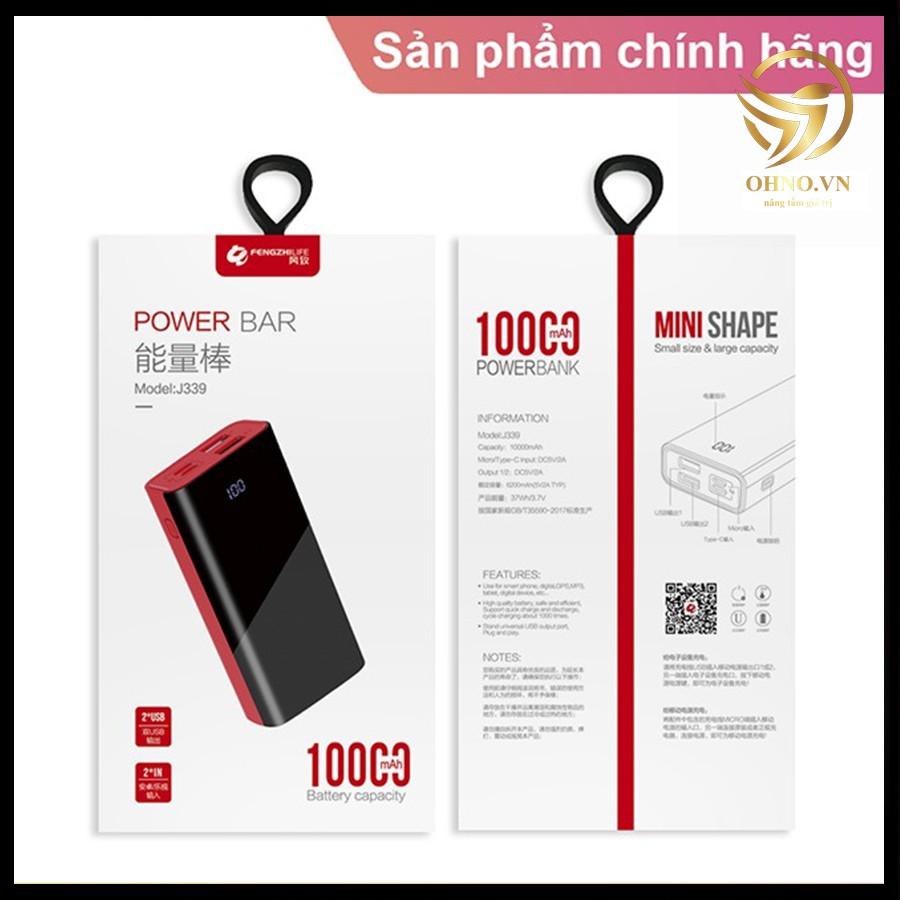 Pin Sạc Dự Phòng J339 10000mah Sạc Dự Phòng Mini Đa Năng