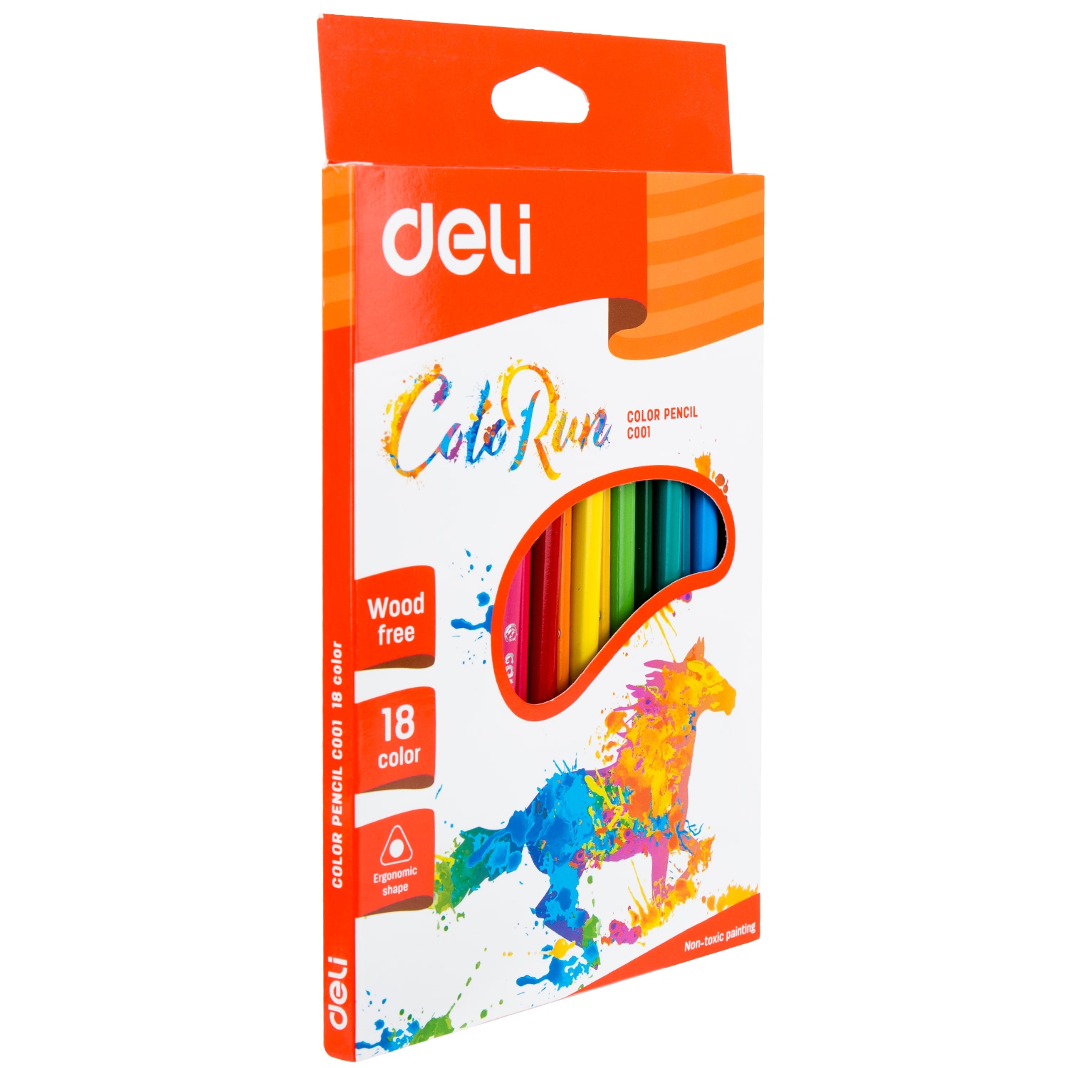 Bút chì màu hình tam giác Deli, 12 màu/18 màu/24 màu - EC00100/EC00110/EC00120