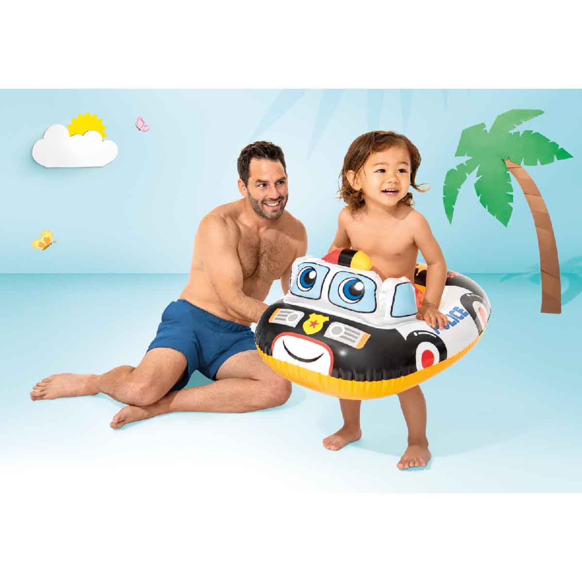 Phao Nổi Em Bé Xe Cảnh Sát INTEX P/59586 Cho Trẻ Từ 1 Tuổi Trở Lên