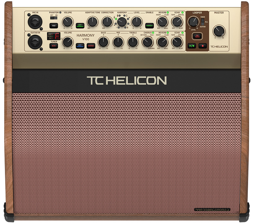 TC Helicon HARMONY V100, 100 Watt 2-Channel Acoustic Amplifier-Hàng Chính Hãng