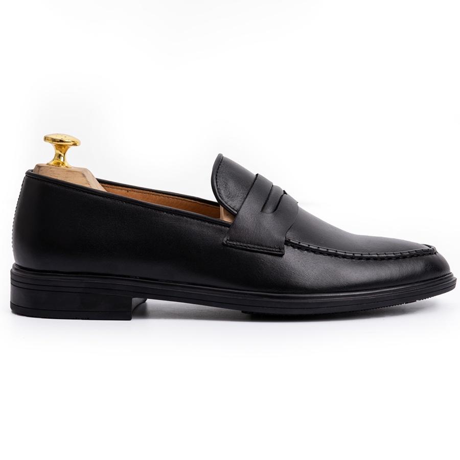 Giày Lười Nam Penny Loafers Ufficio Don Italiano Đen