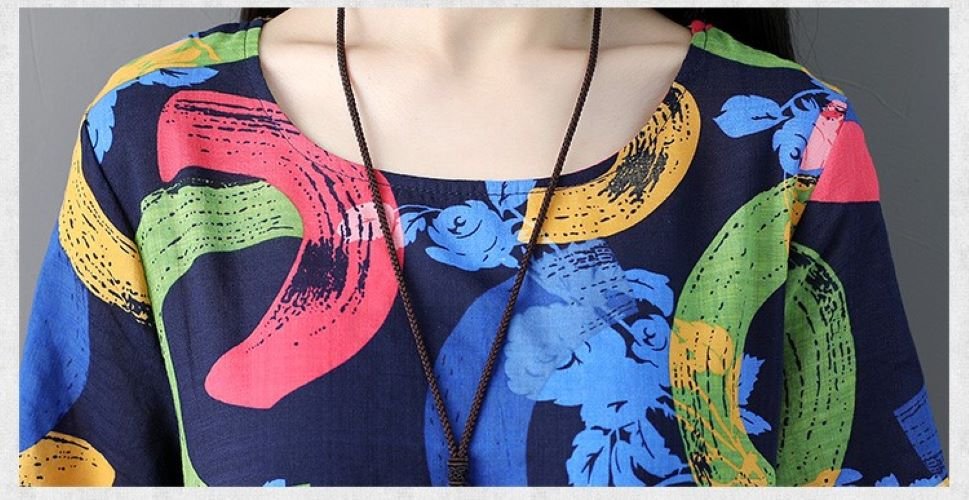 Váy Đũi Tay Lỡ Dáng Suông From Rộng Chất Đũi Hoạ Tiết Chấm Bi Đũi Việt Dv180