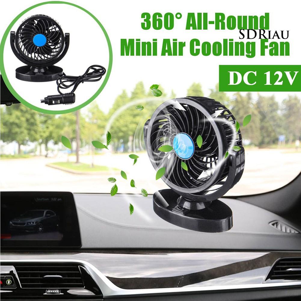 Quạt Làm Mát Gắn Bảng Điều Khiển Xe Hơi 12v 24v 360 Độ