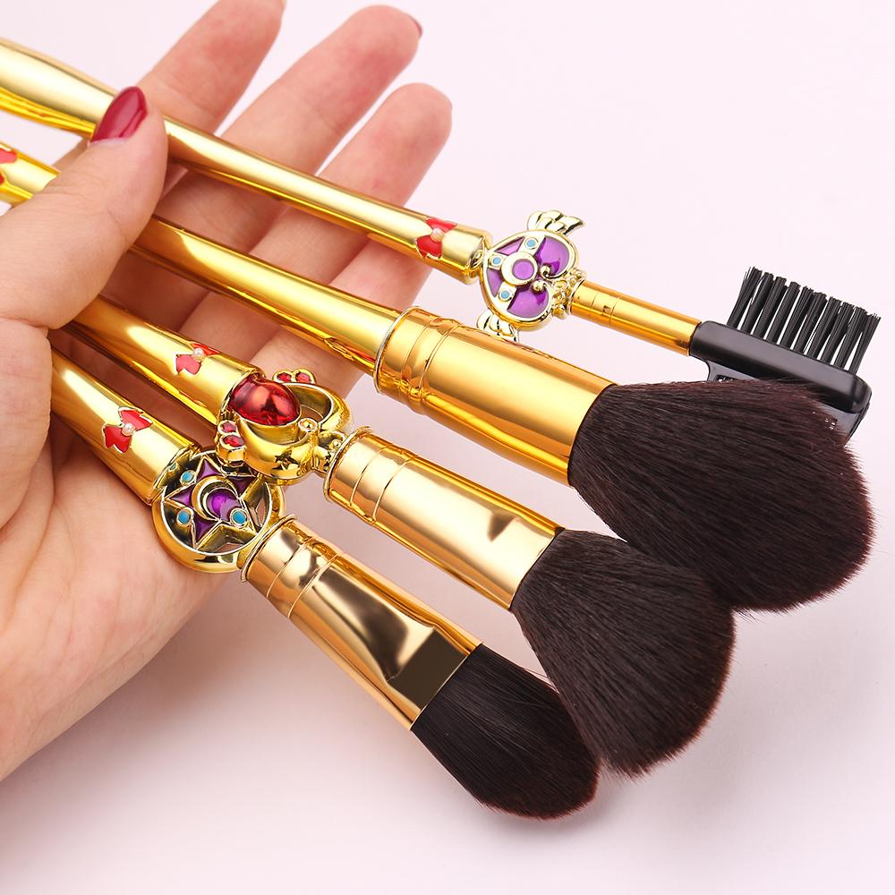 Mới 8 Cái Pro Cọ Trang Điểm Bộ & Bộ Dụng Cụ Moon Anime Mềm Tóc Blusher Che Khuyết Điểm Mắt Quỹ Cọ Môi mỹ Phẩm Dụng Cụ