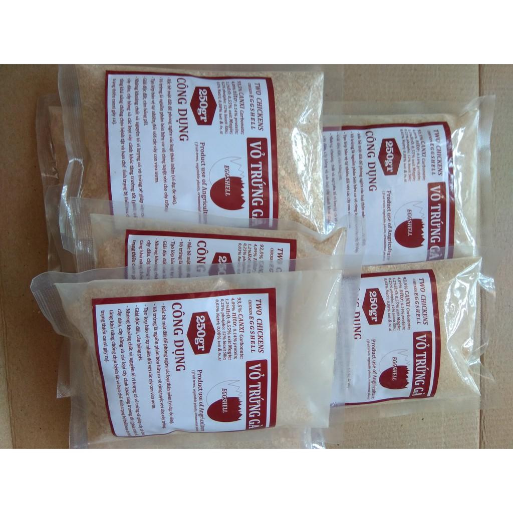 Combo 4 gói Vỏ trứng gà bổ sung canxi và khoáng chất cho cây - 250 gram/ 1 gói