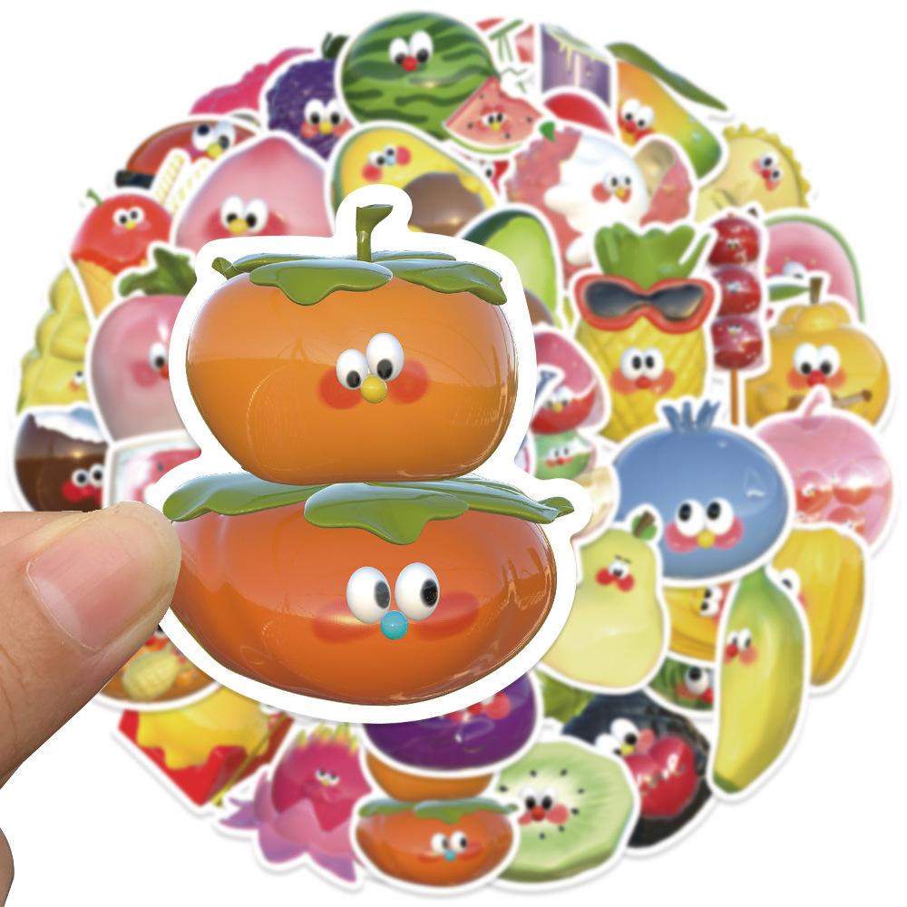 Sticker trái cây 3D hoạt hình cute trang trí mũ bảo hiểm,guitar,ukulele,điện thoại,sổ tay,laptop-mẫu S65