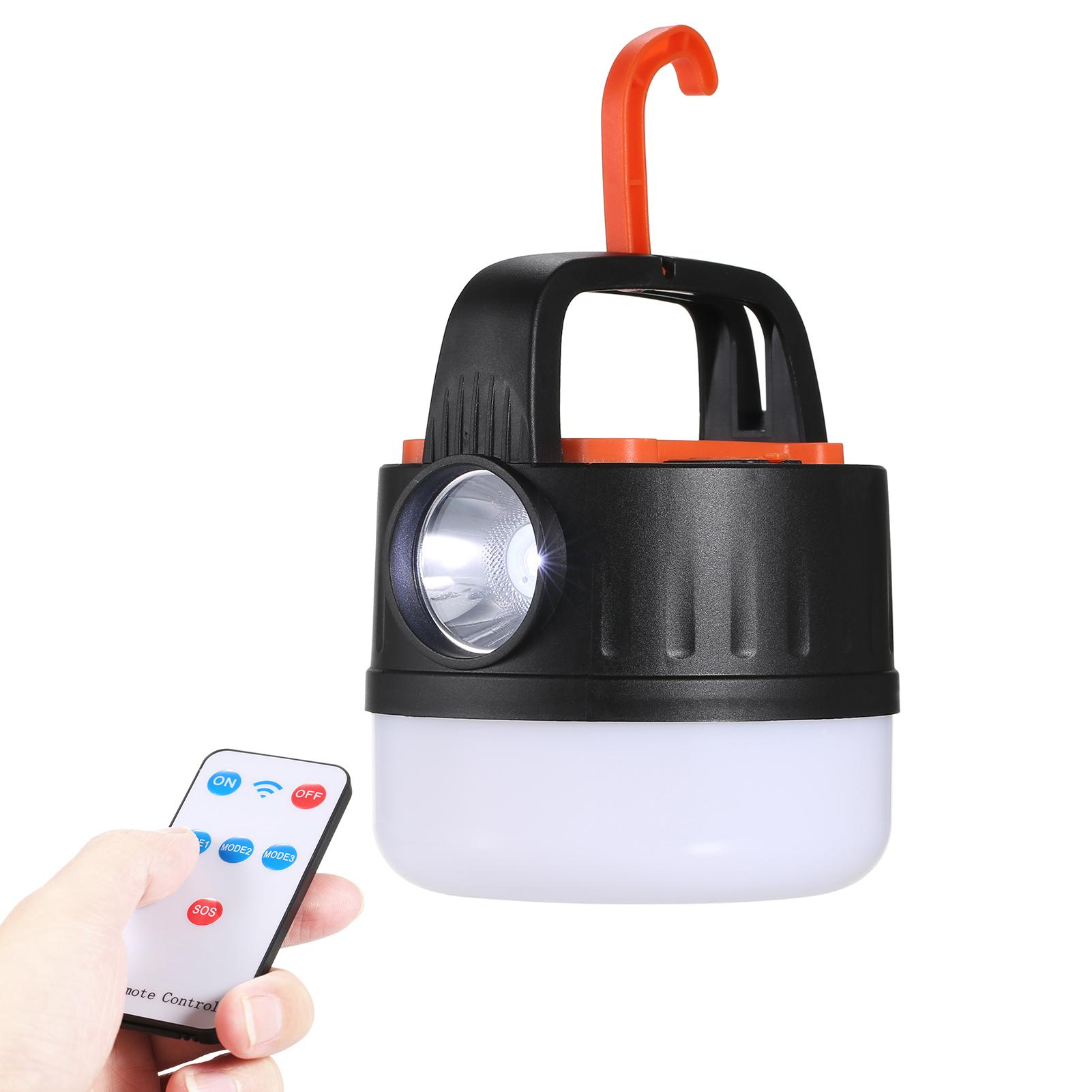 Solar LED Camping Lantern Rechargeable Tent Light Hanging Lamp for Outdoor Emergency Hurricane