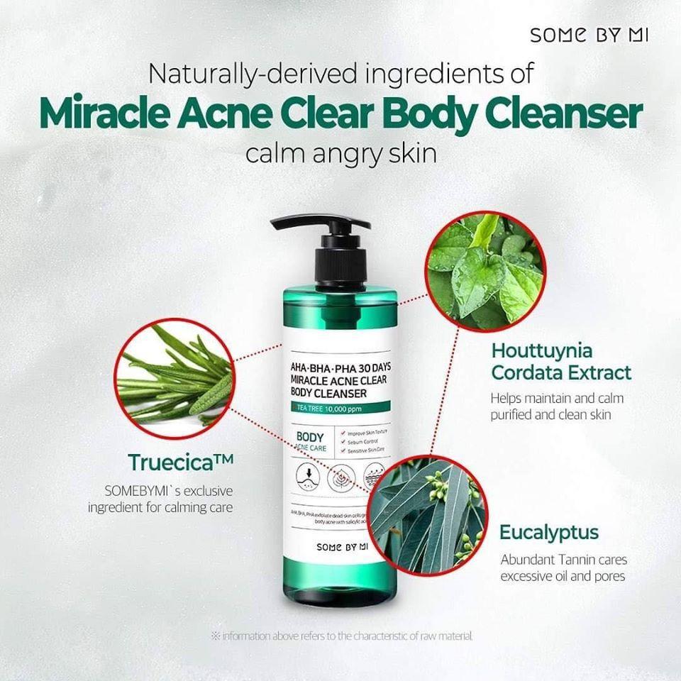 Sữa tắm ngừa mụn Some By Mi AHA-BHA-PHA 30Days Miracle Acne Clear Body Cleanser 400gr