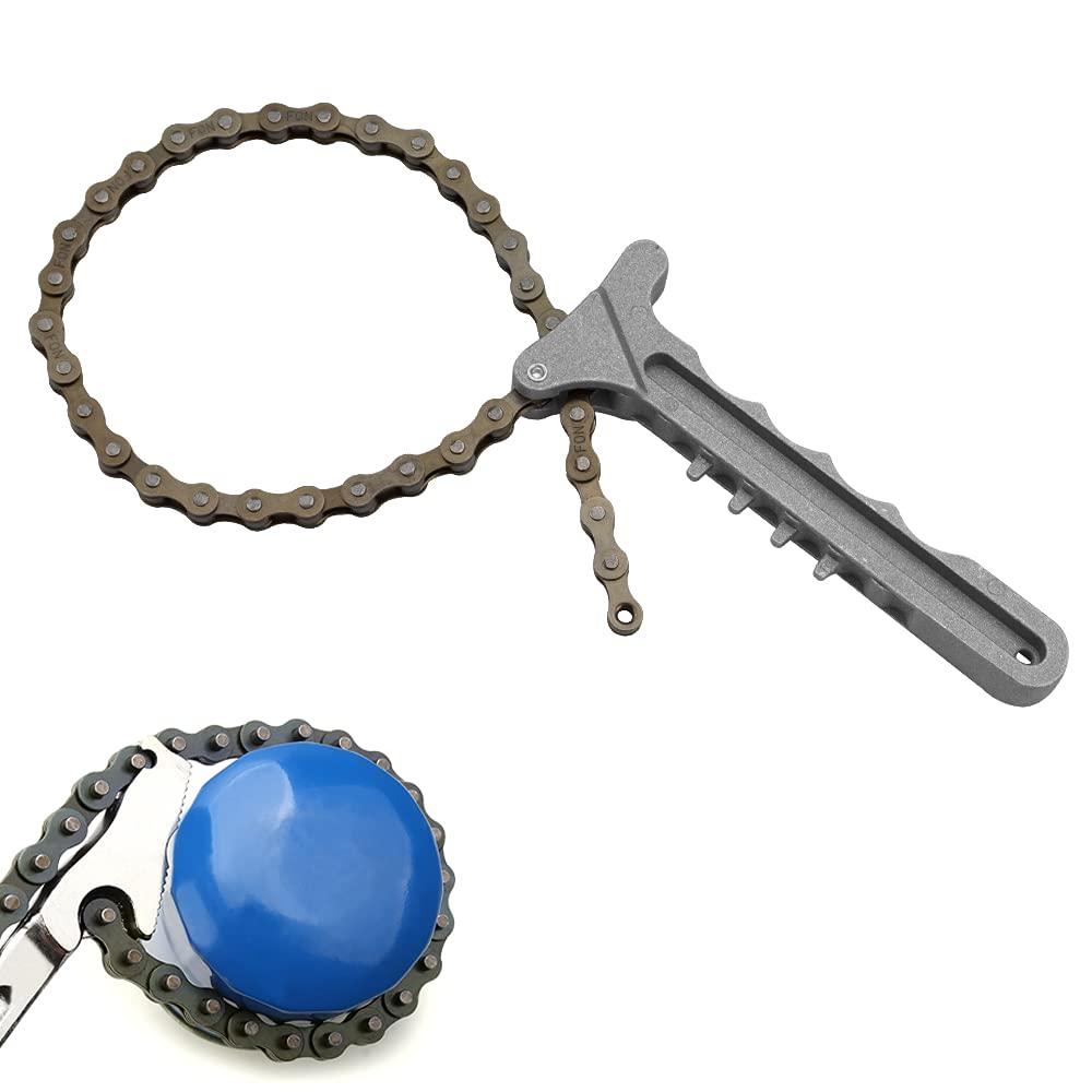 Chuỗi bộ lọc dầu khóa Công cụ Key Key Bạc Bạc Bộ lọc dầu với chuỗi 450 mm có thể điều chỉnh bộ lọc dầu bộ lọc cho xe/bộ lọc mở/ống