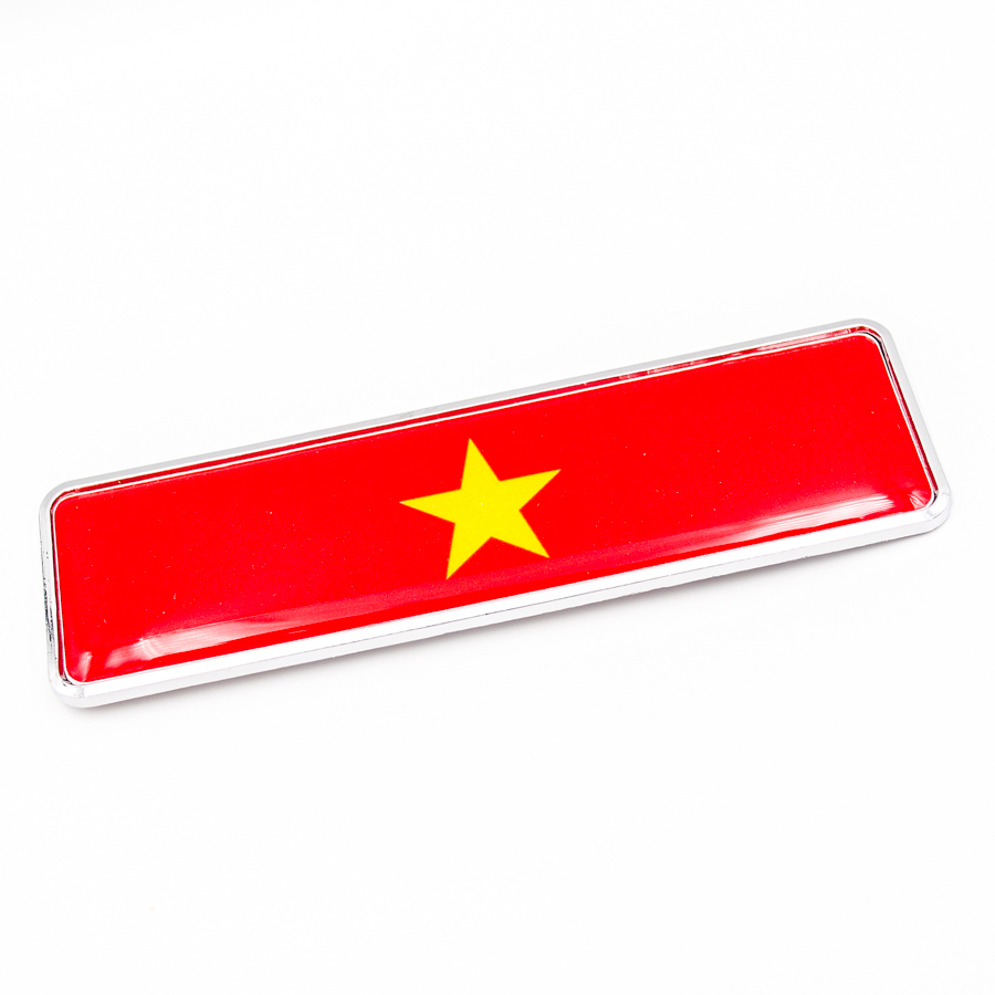 Sticker metal hình dán cờ Việt Nam 10.5x3cm